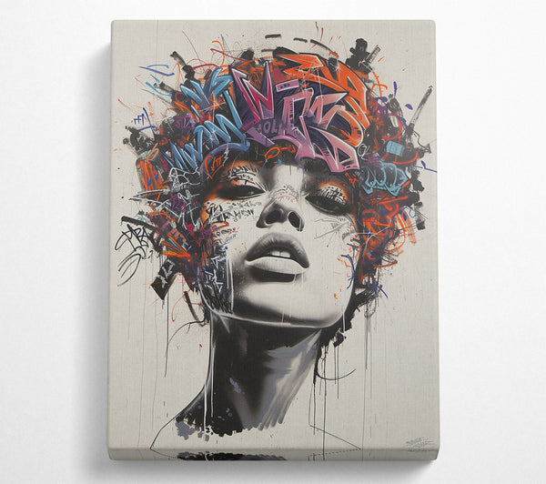 Graffiti Woman Head