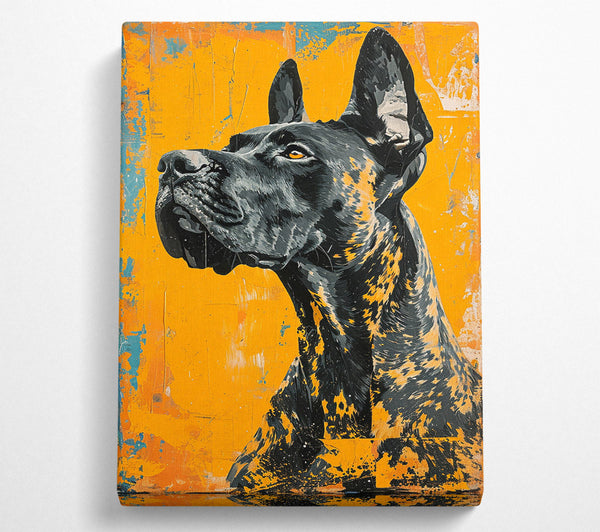 Great Dane On Yellow