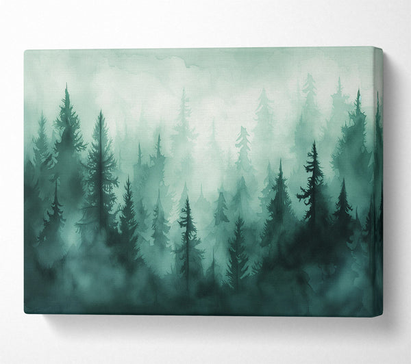 Green Watercolour Trees