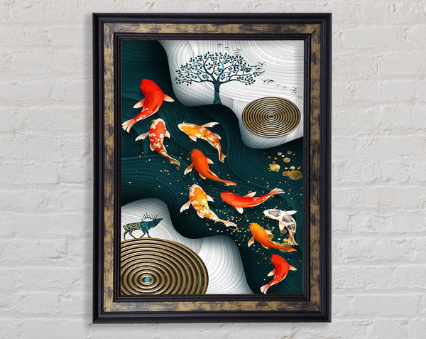 Koi Fish Green