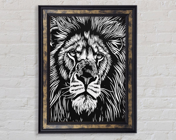 Lithograph Chunky Lion