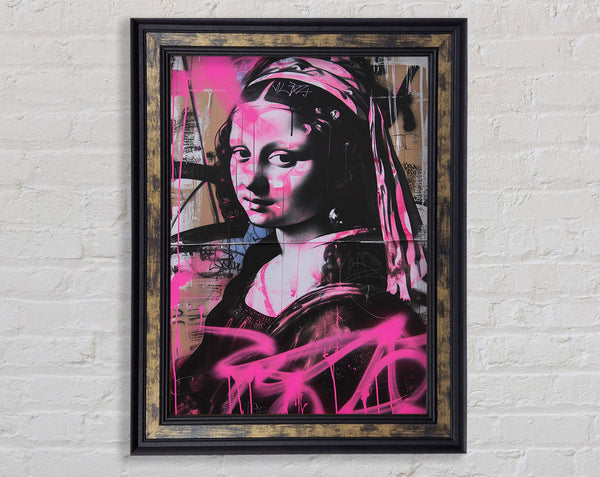 Mona Lisa Graffiti Pink (1)