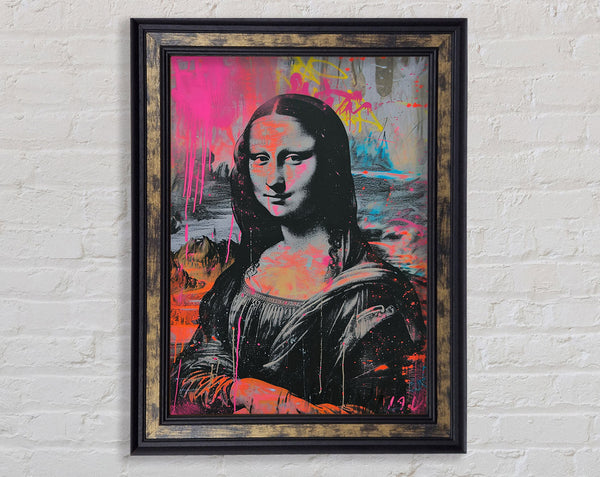 Mona Lisa Graffiti Pink