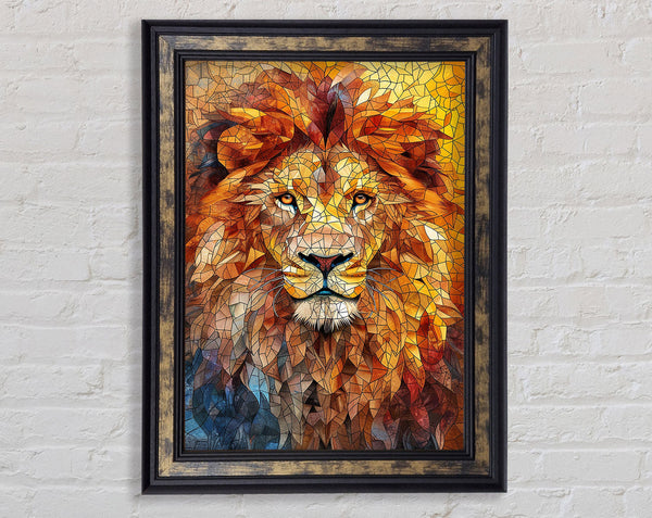 Mosaic Lion Fire