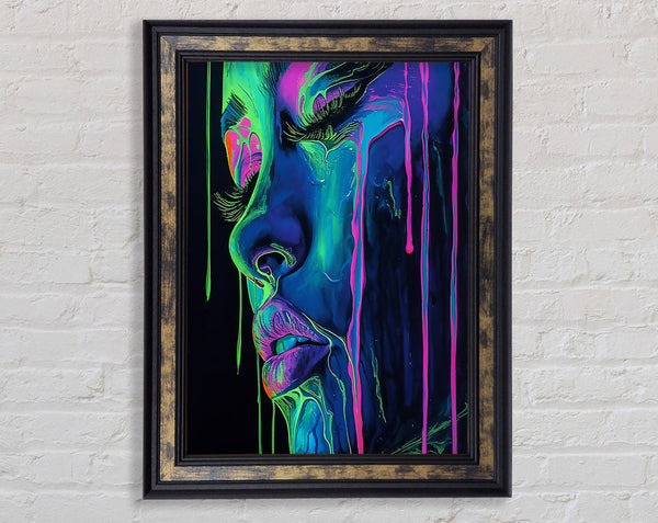 Neon Dripping Face