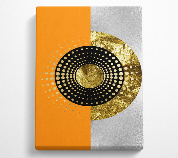 Orange And Gold Dots In A Circle