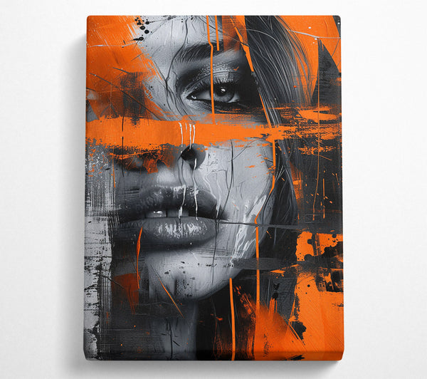 Orange And Grey Woman