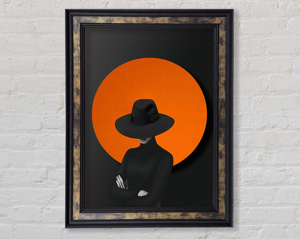 Orange Circle  Lady In Walnut Hat