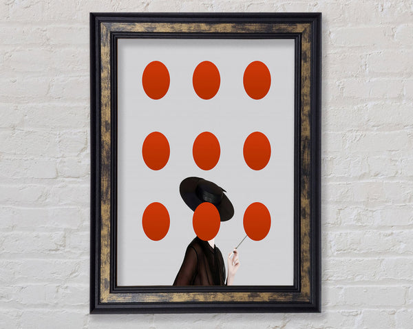 Orange Circles Over Woman'S Face