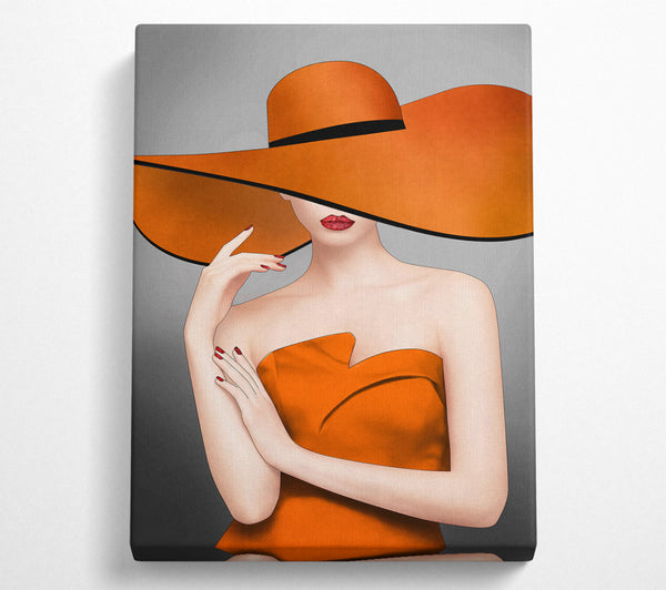 Orange Dress And Hat