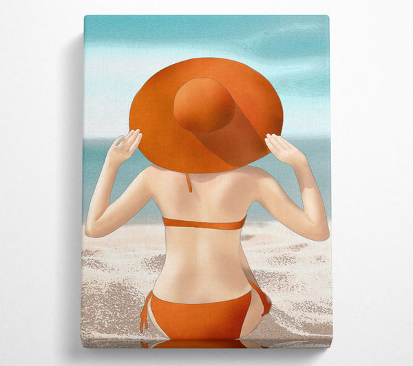 Orange Hat On The Beach