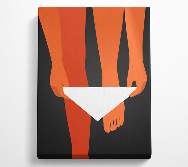 Orange Lady With White Underwear