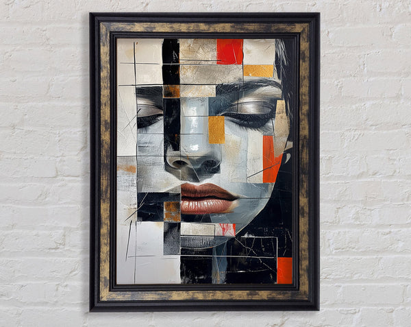 Patchwork Face Graffiti Grey Orange