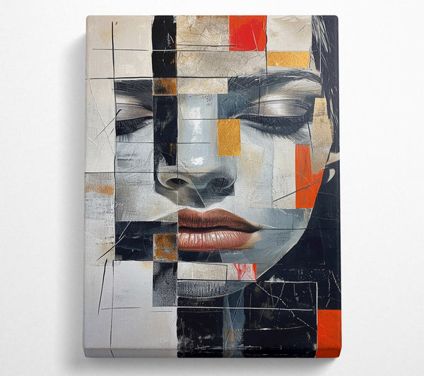 Patchwork Face Graffiti Grey Orange