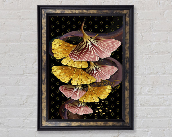 Pink And Gold Leaves