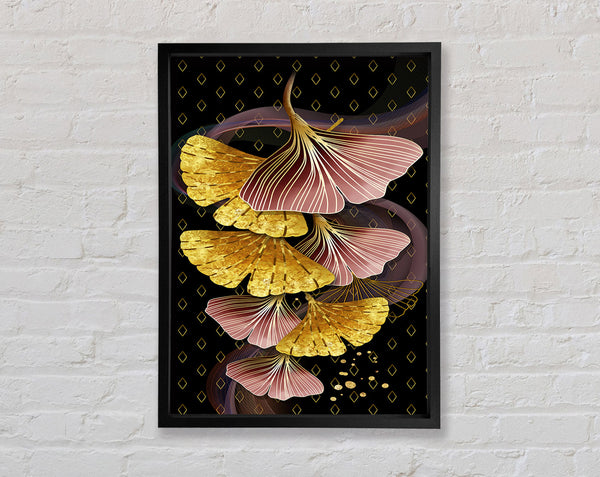 Pink And Gold Leaves