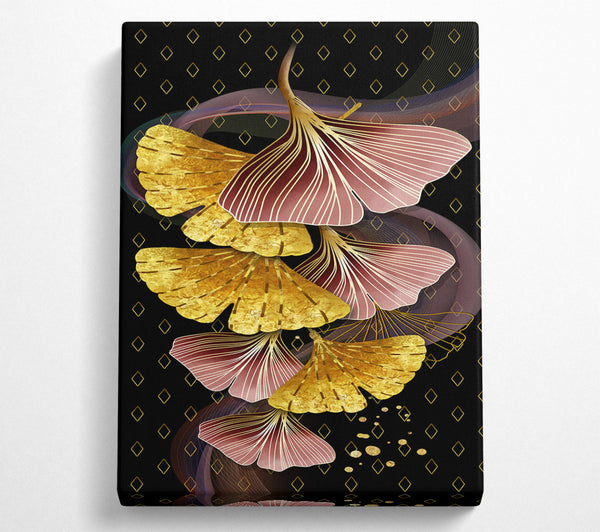 Pink And Gold Leaves