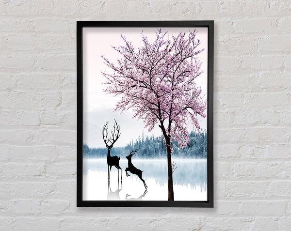 Pink Blossom Tree Stag