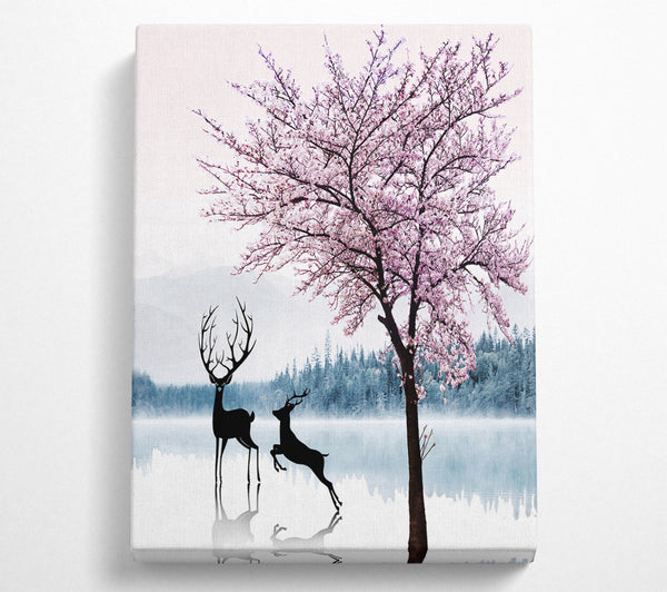 Pink Blossom Tree Stag