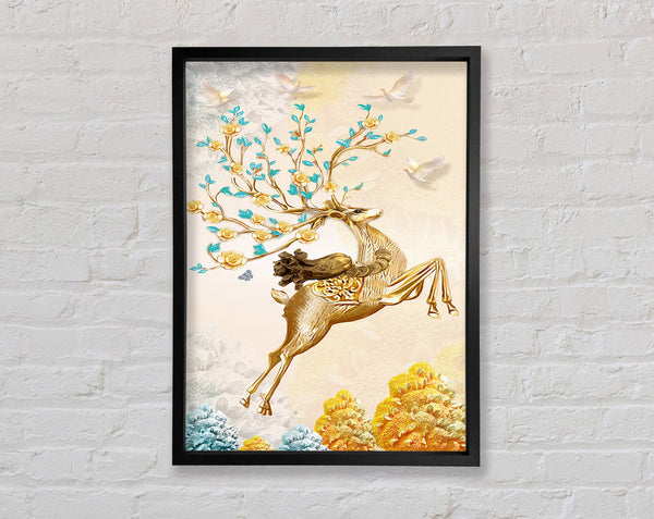 Prancing Gold Reindeer