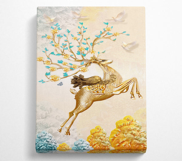 Prancing Gold Reindeer