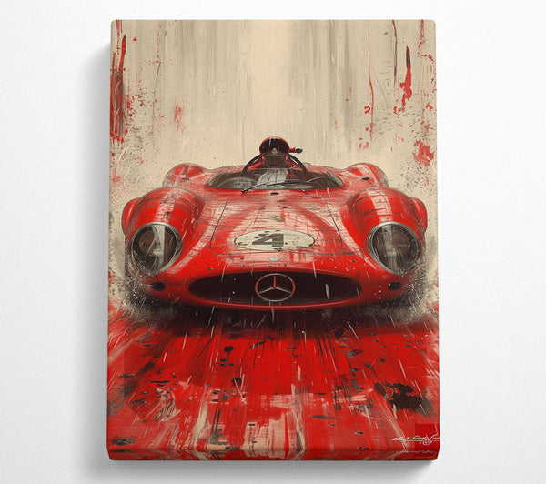 Retro Race Car Red