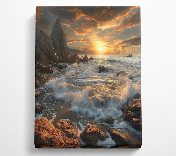 Rocky Landscape Waves