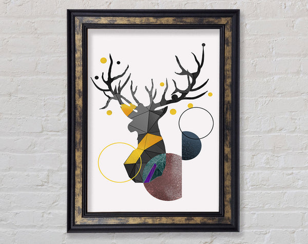 Stag Head With Circles