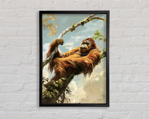 Sumatran Orangutan On A Branch