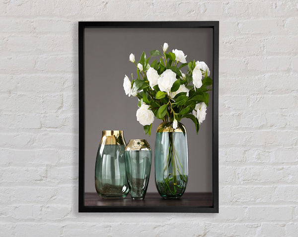 Three Green Vases