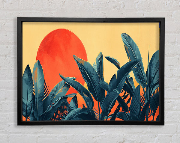 Tropical Sunset Leaves