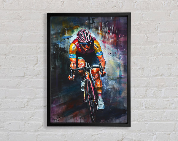 Watercolour Explosion Cyclist