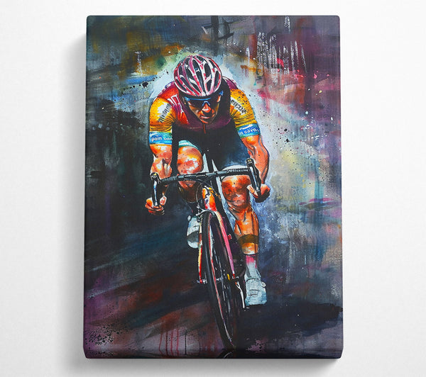 Watercolour Explosion Cyclist