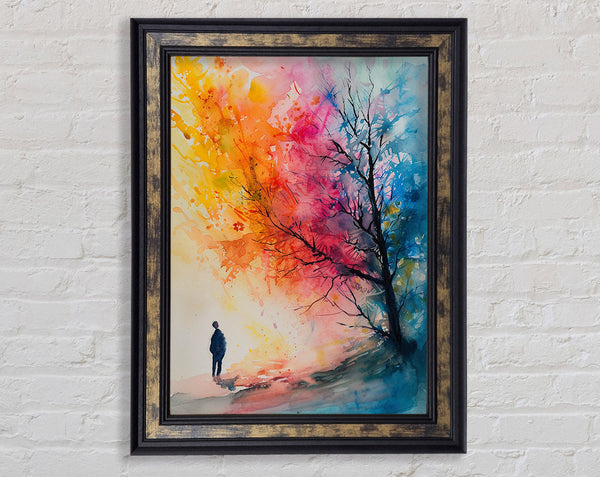 Watercolour Man Trees