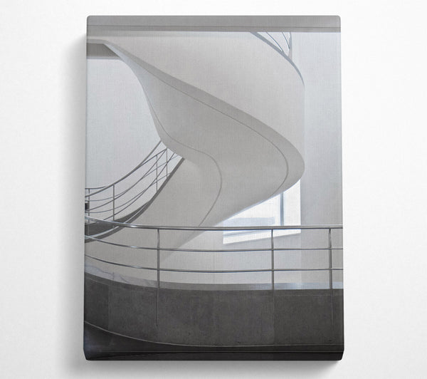 White And Grey Spiral Staircase