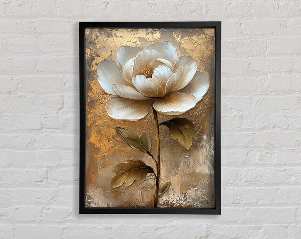 White Flower On Gold