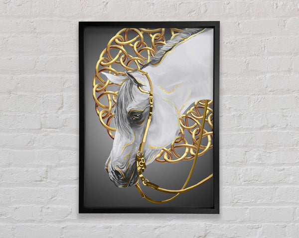 White Horse With Gold Chains