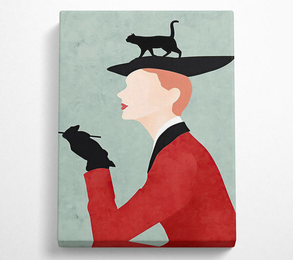 Woman And Cat