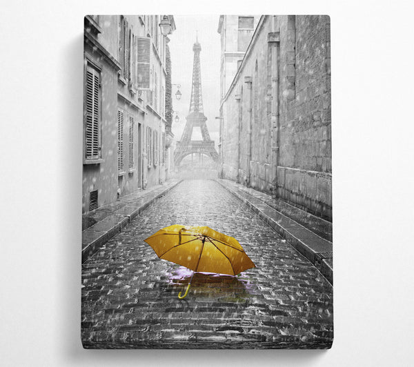 Yellow Umbrella In Paris