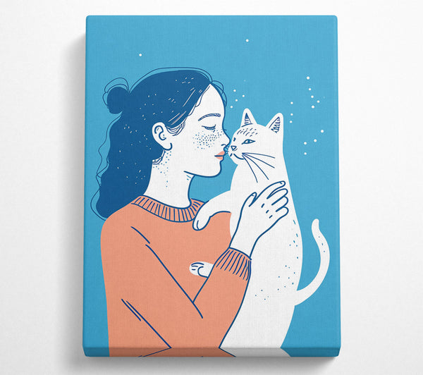 A Girl And Her Cat