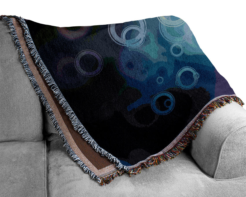 Abstract Circle Art Woven Blanket