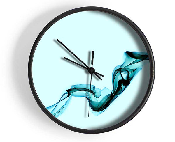 Baby Blue Silk Clock - Wallart-Direct UK