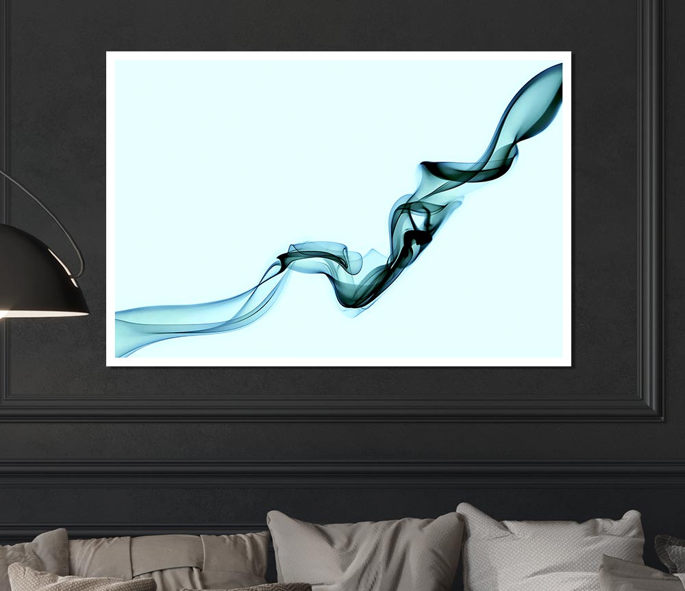 Baby Blue Silk Print Poster Wall Art