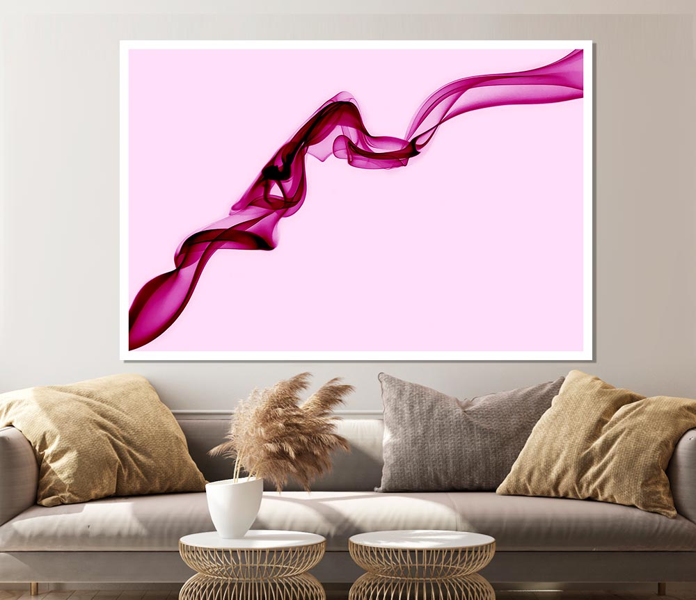 Baby Pink Silk Print Poster Wall Art