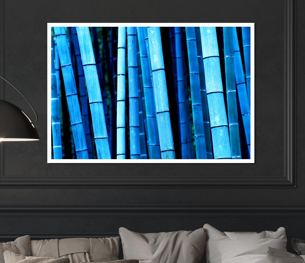 Bamboo Blues Print Poster Wall Art