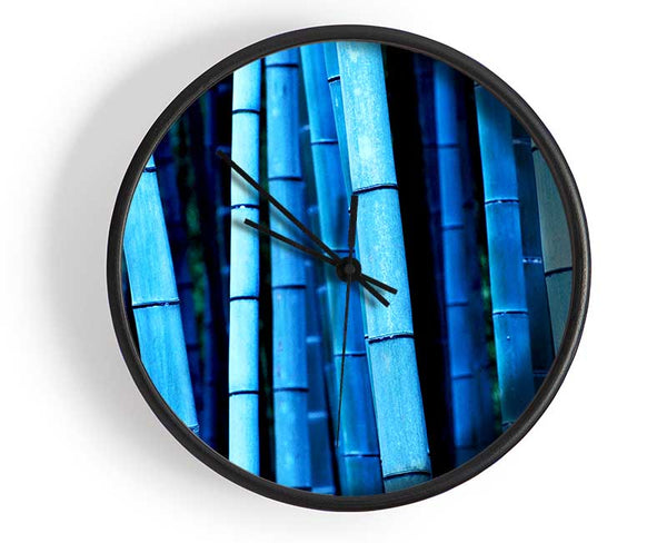 Bamboo Blues Clock - Wallart-Direct UK