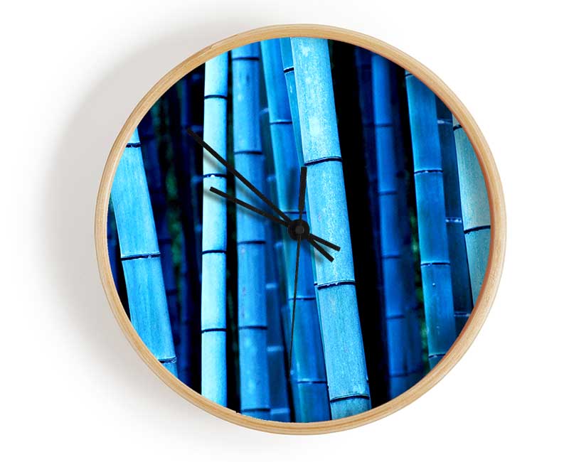 Bamboo Blues Clock - Wallart-Direct UK