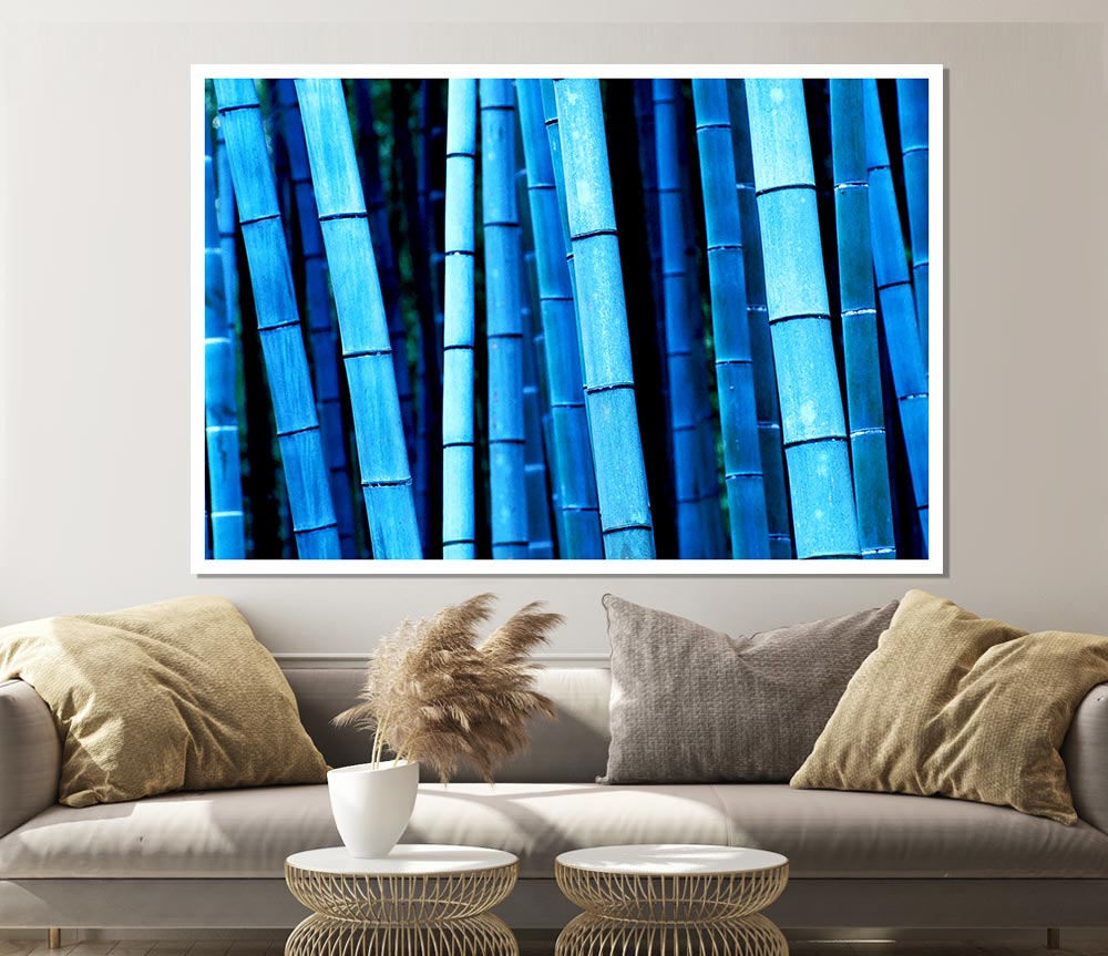 Bamboo Blues Print Poster Wall Art