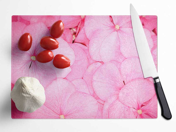 Bed Of Petals Glass Chopping Board