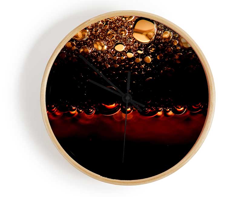 Black Beer Bubbles Clock - Wallart-Direct UK